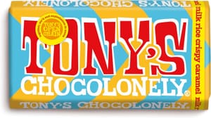 Tony's Chocolonely Milk Chocolate Rice Crispy Caramel Bar 180g