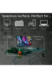 Ergonomic Computer Gaming Office Desk with Headphone Hook