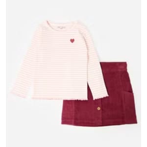 Chunky Cord A-Line Skirt with Pockets and Ribbed Top (Sizes 1.5/2 &5/6 Only