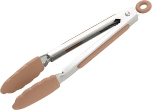 Wiltshire Mini Silicone Kitchen Tongs 18cm Mocha