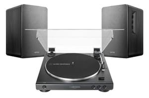 Audio-Technica LP60XUSB and Edifier R1280T (Black)