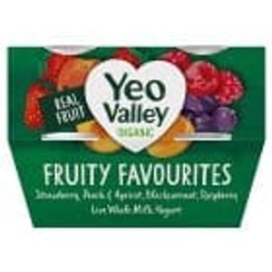 Yeo Valley Fruity Favourites Organic Yogurts 4x110g