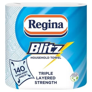 Regina Blitz Kitchen Towel 140 Supersized Sheets 2 Roll