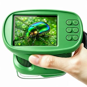 1000X Handheld Microscope for Kids - Mini Pocket Digital, Green