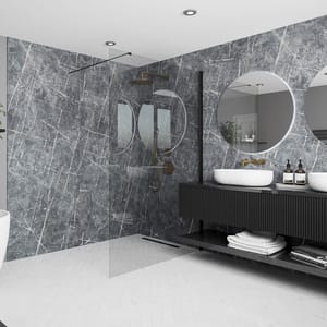 Wetwall Elite Tongue and Groove Vienna Blue Shower Wall Panel 2420 X 600mm