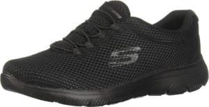 Skechers Women's Summits Artistry Chic Sneaker, Black Mesh, 3.5 UK