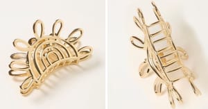 Gold Tone Metal Sun Claw Clip