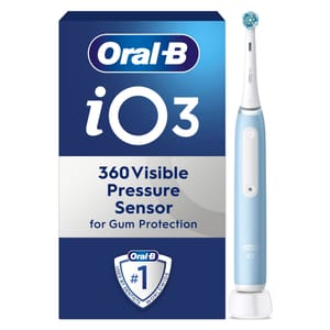Oral-B iO3 Electric Toothbrush, Blue, 3 Modes, Whitening, UK Plug