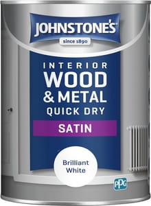 Johnstone's Wood & Metal Satin Paint - Brilliant White