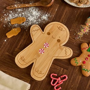 OHS Wooden Gingerbread Man Serving Board - Natural