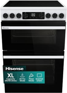 Hisense HDUKC60W 60cm Electric Cooker, Ceramic Hob, Energy Class A