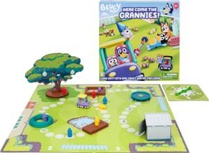 Bluey Here Come the Grannies Board Game, Spinner & Gnomes