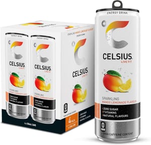 CELSIUS Sparkling Mango Lemonade, Sugar Free 355mL 4-Pack - £3.60 S&S