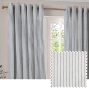 Yard Hebden Blackout Eyelet Curtains, Blue, 168 X 183 Cm