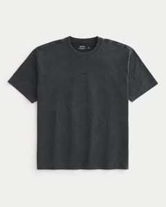 Boxy Heavyweight Logo Washed Crew T-Shirt