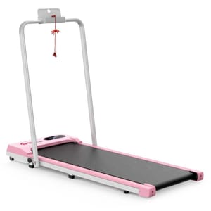 2-in-1 Folding Treadmill with LED Display, 16KM/H Speed Range