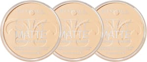 Rimmel Stay Matte Pressed Powder Lightweight Oil-Absorbing Transparent 3-Pack