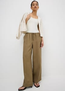Ivory Polyamide Fitted Vest Top 8