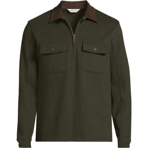 Men's Corduroy Collar Bedford Quarter Zip Jumper