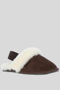 Real Sheepskin Slippers with Heel Strap
