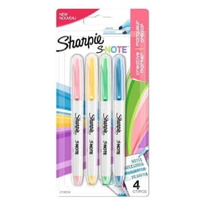 Sharpie S-Note Marker Pens 4 Pack