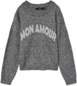 VERO MODA VMAMOREMIO Knitted Jumper, Medium Grey Melange, S