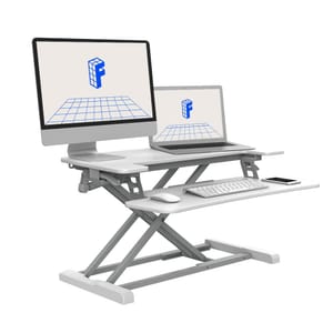 FLEXISPOT Standing Desk Converter with Dual Monitor and Laptop