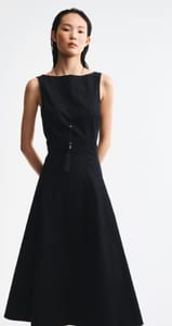 Cut-out Twill Dress