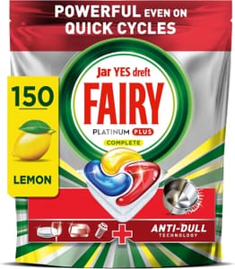 Fairy Platinum plus Lemon Dishwasher Tablets, 150 Capsules