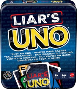Liar's UNO Card Game in Storage Tin, 2-6 Players