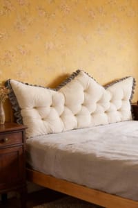 Crown-Shaped Ruffled Bed Headboard Pillow Large