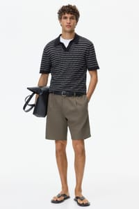 Regular Fit Linen-Blend Polo Shirt