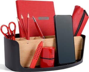 LIVONDO Eco Desk Organiser Office & Cosmetic Storage Ellipse Black