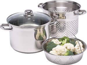 KitchenCraft World of Flavours Pasta Pot with Strainer and Steamer