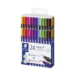 Staedtler Triplus Fineliner and Fibre Tip Pen Pack of 24