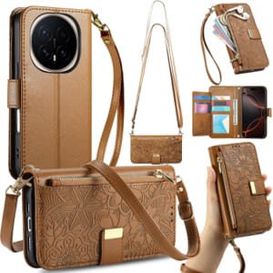GOKEN Case for Honor Magic 8 Pro 5G Brown Wallet