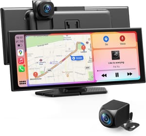 eRapta 10-Inch Wireless CarPlay & Android Auto Display 4K DashCam