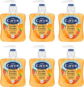 6 X 250ml Carex Seville Escape Antibacterial Hand Wash (£4.60/£4.11 S&S)