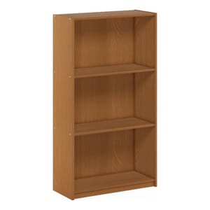 Furinno BASIC 3-Tier Open-Shelf Bookcase Natural Oak