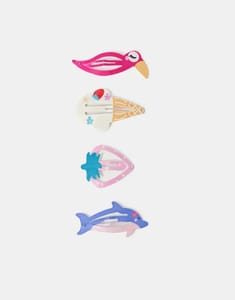 4-Pack Girls Summer Hair Clips