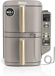 Ninja Double Stack XL Air Fryer, 9.5L, 2-Drawer, Stone Gold