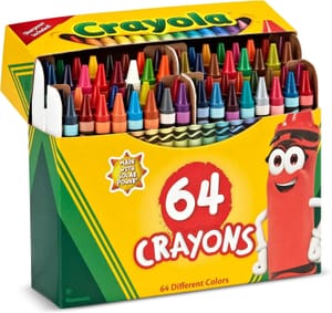 Prime Day Deal: Crayola Wax Crayons 64ct with Sharpener, Colouring Set, Ages 3+