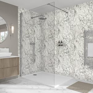 Wetwall Elite Tongue and Groove Milano Marble Shower Wall Panel 2420 X 1200mm