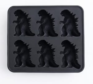 Dinosaur Ice Cube Tray, Black Silicone Mold for 6 Shapes