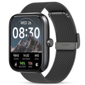 Popglory 1.83-Inch Smart Watch with Alexa, IP68, 110+ Modes, Android/iPhone