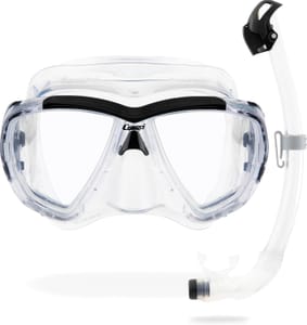 Cressi Big Eyes Seal Dry Combo, Snorkel Set Adults, Diving Mask