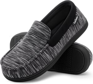 EverFoams Men's Moccasin Slippers Memory Foam