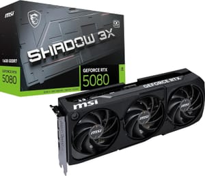 MSI RTX 5080 16GB 3X OC Graphics Card PCIe 5.0
