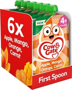 Cow & Gate Baby Food Pouch Apple Mango Orange Carrot