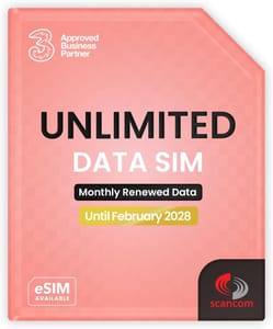 Three Unlimited Data SIM Dual Network (Three & Vodafone)